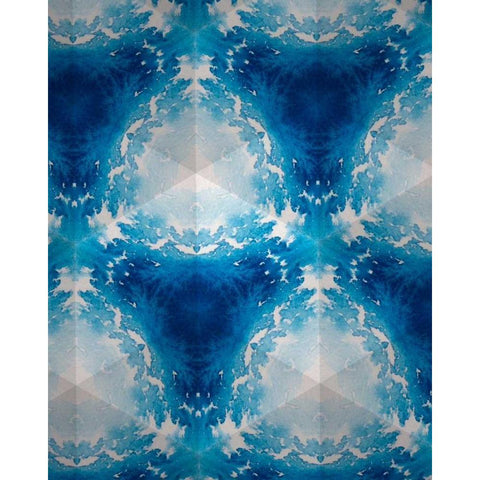 Sapphire Frost III Gold Ornate Wood Framed Art Print with Double Matting by Stramel, Renee W.