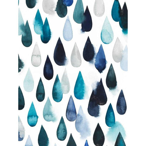 Water Drops II White Modern Wood Framed Art Print by Popp, Grace