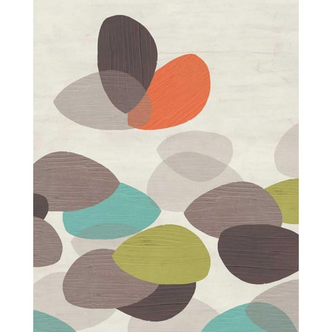 Lily Pond I Black Modern Wood Framed Art Print with Double Matting by Vess, June Erica