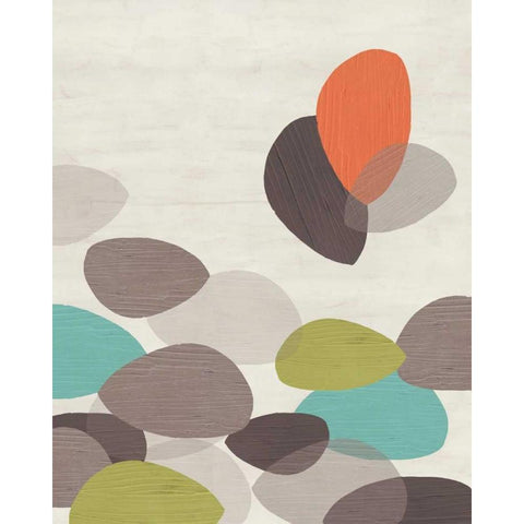 Lily Pond II Black Modern Wood Framed Art Print by Vess, June Erica