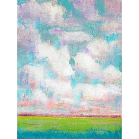 Clouds in Motion I White Modern Wood Framed Art Print by OToole, Tim