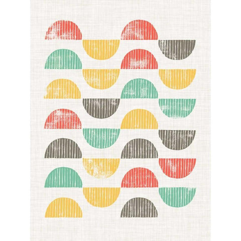 Mod Block Prints I White Modern Wood Framed Art Print by Popp, Grace