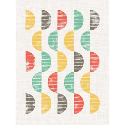 Mod Block Prints II White Modern Wood Framed Art Print by Popp, Grace