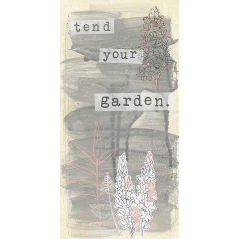 Garden Scrapbook V Black Modern Wood Framed Art Print by Vess, June Erica