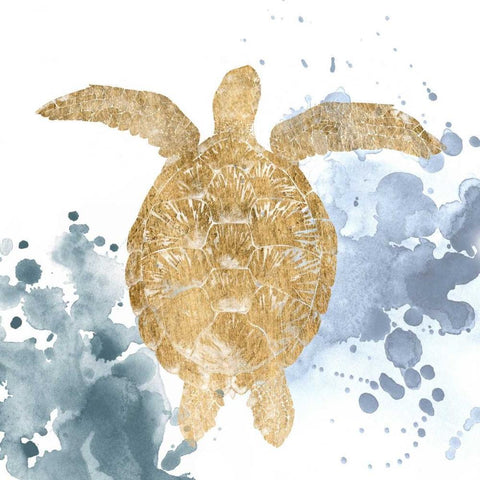 Gilded Splash III Black Modern Wood Framed Art Print with Double Matting by Popp, Grace