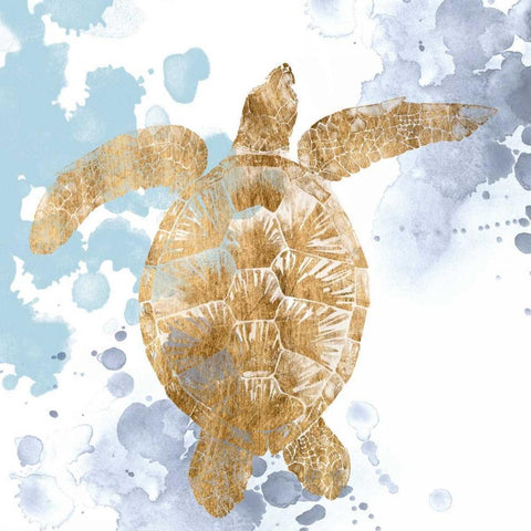 Gilded Splash IV Black Ornate Wood Framed Art Print with Double Matting by Popp, Grace