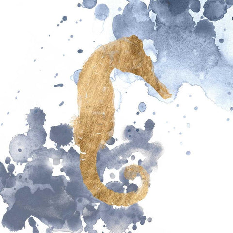 Gilded Splash VI White Modern Wood Framed Art Print by Popp, Grace