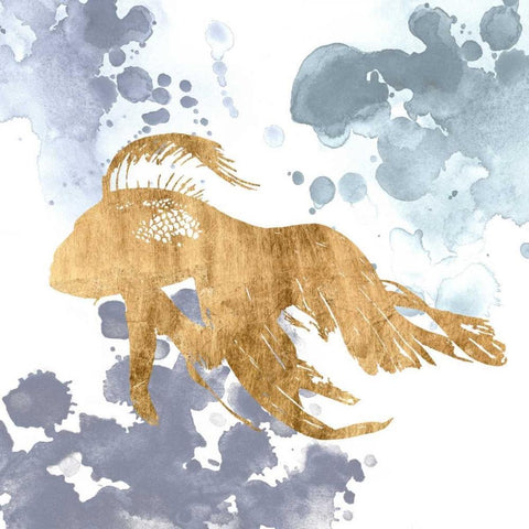 Gilded Splash VII White Modern Wood Framed Art Print by Popp, Grace