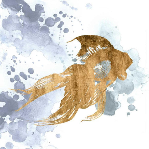 Gilded Splash VIII Black Modern Wood Framed Art Print by Popp, Grace