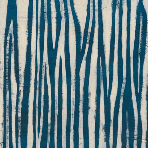 Indigo Signals VI Black Modern Wood Framed Art Print with Double Matting by Vess, June Erica