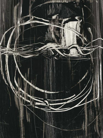 Electrical Arc I White Modern Wood Framed Art Print with Double Matting by Harper, Ethan