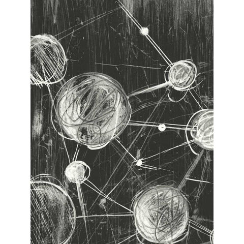 Molecular Fusion I White Modern Wood Framed Art Print by Harper, Ethan