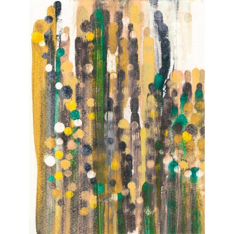 Meet Up II Black Modern Wood Framed Art Print with Double Matting by Fuchs, Jodi