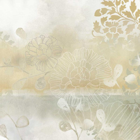 Infinite Garden I Black Modern Wood Framed Art Print with Double Matting by Vess, June Erica