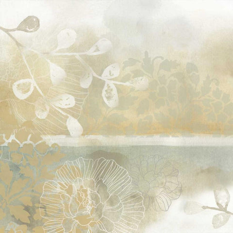 Infinite Garden II Gold Ornate Wood Framed Art Print with Double Matting by Vess, June Erica