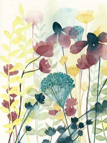 Garden Lace I White Modern Wood Framed Art Print with Double Matting by Popp, Grace