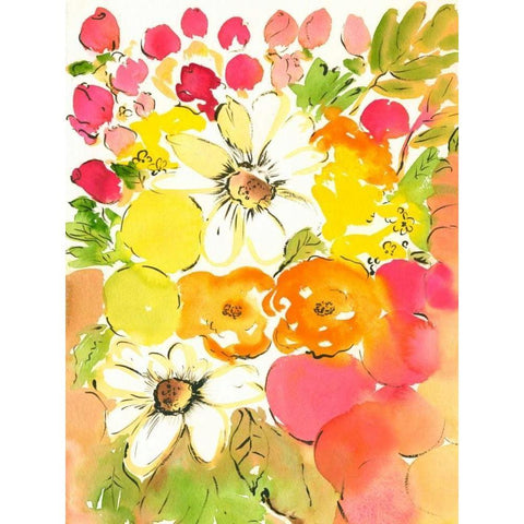 Flower Array III Gold Ornate Wood Framed Art Print with Double Matting by Minasian, Julia