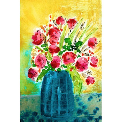 Bright Arrangement I Black Modern Wood Framed Art Print with Double Matting by Minasian, Julia