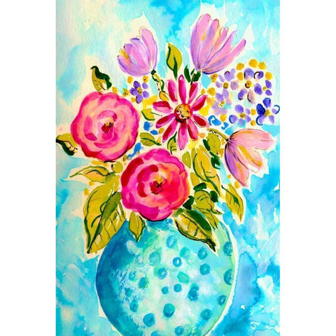 Bright Arrangement III Black Modern Wood Framed Art Print with Double Matting by Minasian, Julia