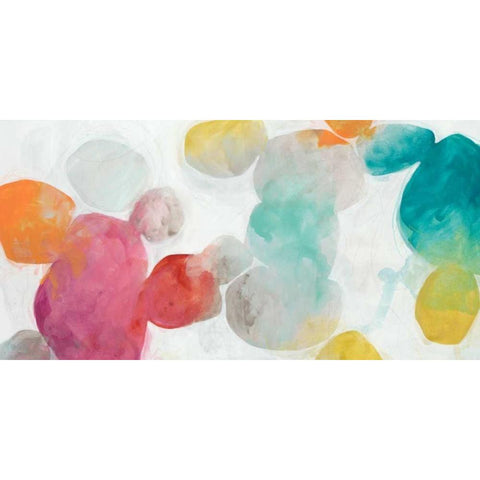 Color Interplay II White Modern Wood Framed Art Print by Vess, June Erica