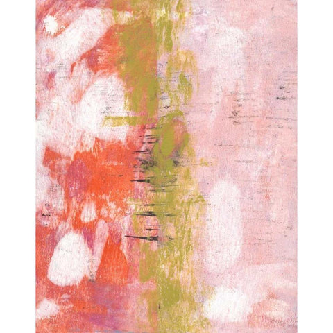 Rosy Composition I Black Modern Wood Framed Art Print with Double Matting by McCavitt, Naomi