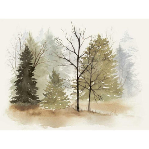 In the Mist I Black Modern Wood Framed Art Print by Popp, Grace