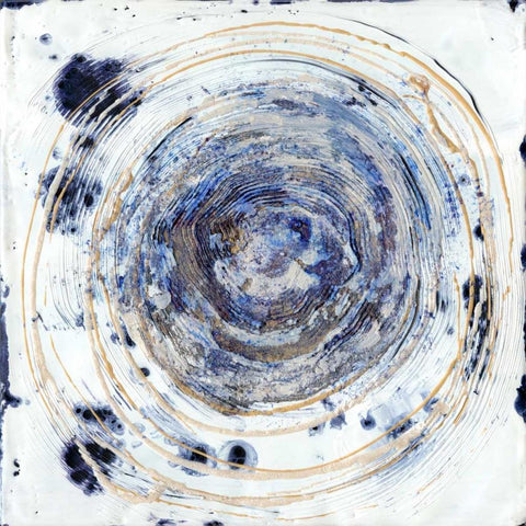 Whorl II Black Modern Wood Framed Art Print with Double Matting by Ludwig, Alicia