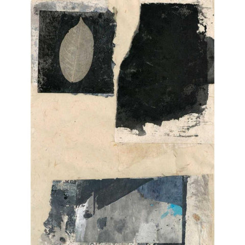 Modern Leaf I Black Modern Wood Framed Art Print by Ray, Elena