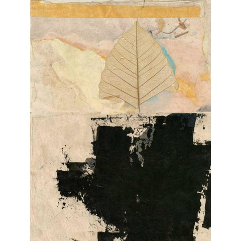Modern Leaf II Black Modern Wood Framed Art Print by Ray, Elena