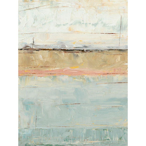 Pastel Horizon I Black Modern Wood Framed Art Print with Double Matting by Harper, Ethan