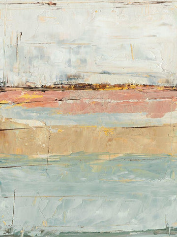 Pastel Horizon II Black Ornate Wood Framed Art Print with Double Matting by Harper, Ethan