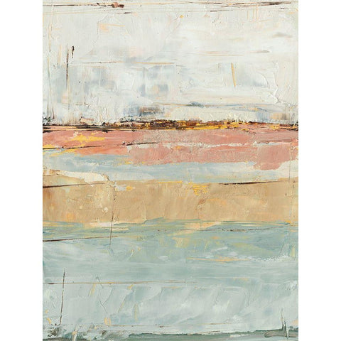 Pastel Horizon II Black Modern Wood Framed Art Print by Harper, Ethan