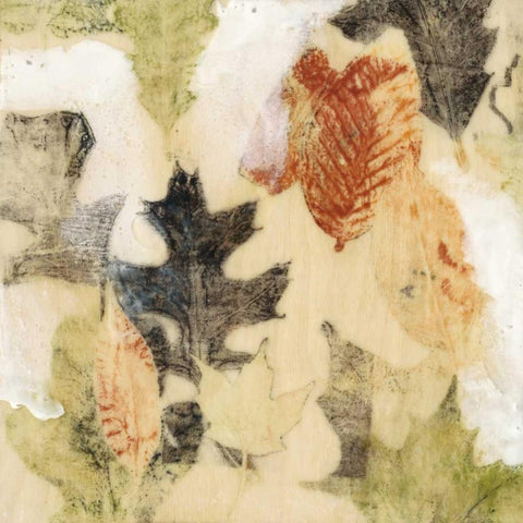 Leaf Dance II White Modern Wood Framed Art Print with Double Matting by Goldberger, Jennifer