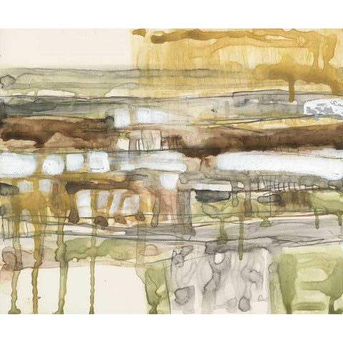 Earth Layers II Black Modern Wood Framed Art Print with Double Matting by Goldberger, Jennifer