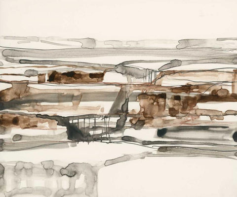 Stark Neutrals I White Modern Wood Framed Art Print with Double Matting by Goldberger, Jennifer