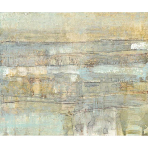 Pastel Scape I White Modern Wood Framed Art Print by Goldberger, Jennifer