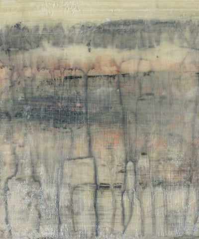 Mineral Layers I White Modern Wood Framed Art Print with Double Matting by Goldberger, Jennifer