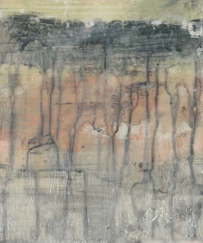 Mineral Layers II White Modern Wood Framed Art Print with Double Matting by Goldberger, Jennifer