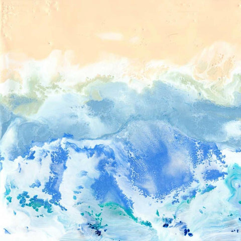 Morning Surf II White Modern Wood Framed Art Print by Ludwig, Alicia