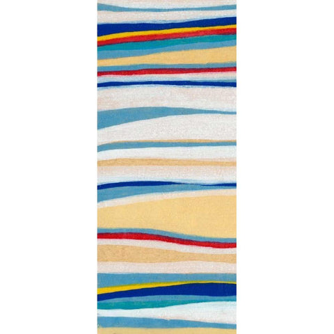 Wavy Lines I Black Modern Wood Framed Art Print by Galapon, Nikki