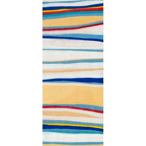 Wavy Lines II White Modern Wood Framed Art Print by Galapon, Nikki