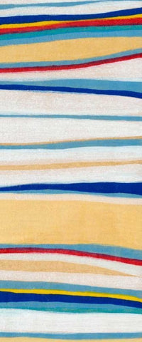 Wavy Lines II White Modern Wood Framed Art Print with Double Matting by Galapon, Nikki