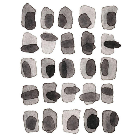 Grey Slate II Black Modern Wood Framed Art Print with Double Matting by Galapon, Nikki