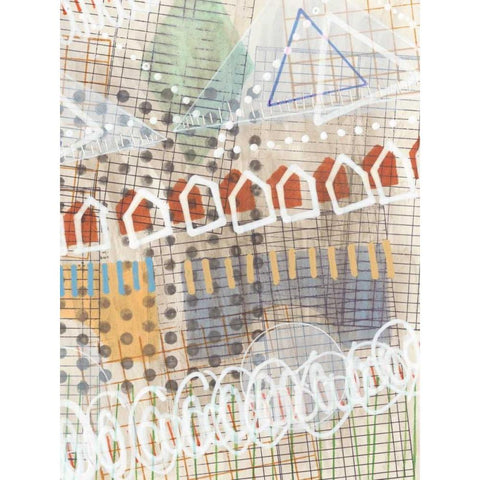Home Grid I Gold Ornate Wood Framed Art Print with Double Matting by Galapon, Nikki