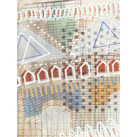 Home Grid II White Modern Wood Framed Art Print by Galapon, Nikki