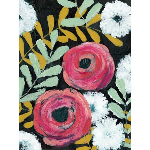 Flor de Color II Gold Ornate Wood Framed Art Print with Double Matting by Popp, Grace