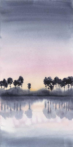 Bayside Sunset II Black Ornate Wood Framed Art Print with Double Matting by Popp, Grace