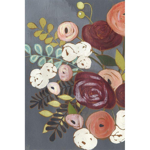Custom Wistful Bouquet II (ASH) Black Modern Wood Framed Art Print by Popp, Grace