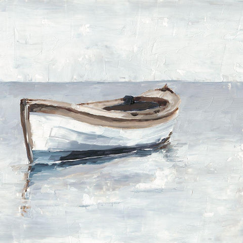 Reflected Horizon II White Modern Wood Framed Art Print with Double Matting by Harper, Ethan