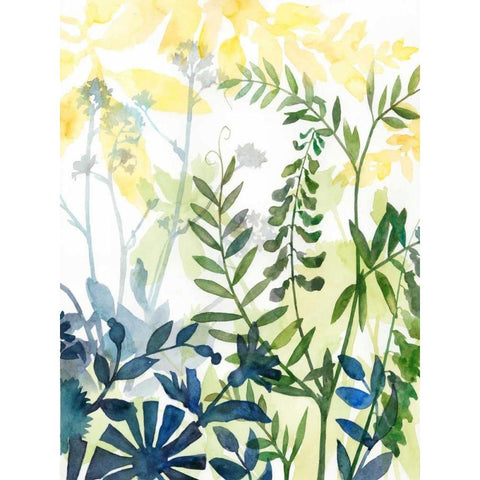 Layered Blooms II White Modern Wood Framed Art Print by Meagher, Megan